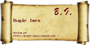 Bugár Imre névjegykártya