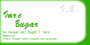 imre bugar business card